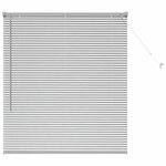 vidaXL Store de Fenêtre avec des rideaux Argenté 80 x 130 cm Aluminium