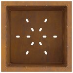 vidaXL Foyer sans fumée Marron 48 x 48 x 50 cm Acier Corten