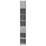 vidaXL Armoire de rangement mince sonoma gris 30x42 5x225 cm