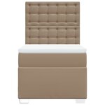 vidaXL Sommier à lattes de lit avec matelas Cappuccino 90x200 cm
