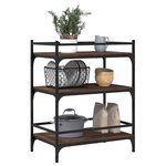 vidaXL Chariot de cuisine chêne marron 65x40x86 5 cm bois d'ingénierie