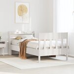 vidaXL Cadre de lit sans matelas blanc 90x200 cm bois de pin massif