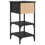 vidaXL cabinet de chevet Chêne noir 34x36x70 cm Bois d'ingénierie