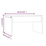 vidaXL Table basse Chêne marron 68x50x38 cm Bois d'ingénierie