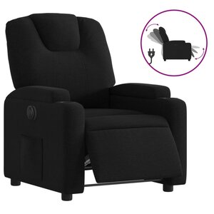 vidaXL Fauteuil inclinable électrique Noir Tissu