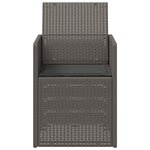 vidaXL Chaises de jardin salle à manger 2 Pièces Gris clair et anthracite