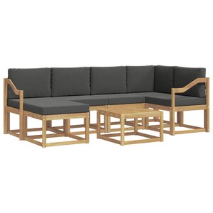 vidaXL Ensemble de canapés d'extérieur 7 pc Blanc et anthracite
