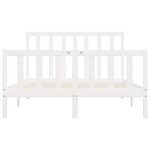 vidaXL Cadre de lit sans matelas blanc 140x200 cm bois massif