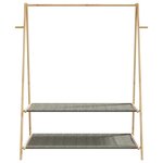 vidaXL Porte-vêtement avec étagères 132x45 5x150 5 cm bambou