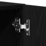 Cabinet mural vidaXL Noir Chêne 70x42 5x40 cm en bois d'ingénierie