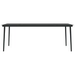 vidaXL Ensemble à manger de jardin avec coussins 9 Pièces noir