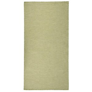 vidaXL Tapis à tissage plat d'extérieur 100x200 cm Vert