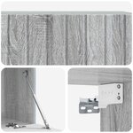 vidaXL Meuble TV mural 98 x 41 x 30 cm Sonoma gris Bois d'ingénierie
