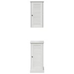 vidaXL Ensemble de mobilier de salle de bain 2 Pièces Blanc antique