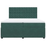 vidaXL Sommier à lattes de lit et matelas Vert foncé 200x200cm Velours