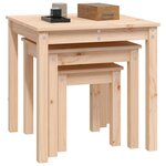 vidaXL Tables gigognes 3 Pièces Bois de pin massif