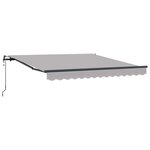vidaXL Auvent Rétractable Gris clair 350 x 250 cm Tissu et Aluminium
