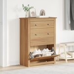 vidaXL Armoire à chaussures Panama 80x35x105 cm bois de pin massif