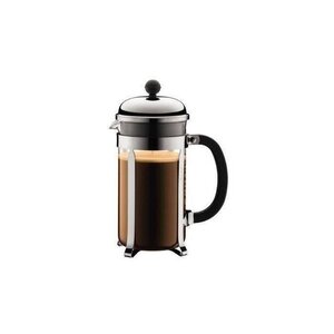 CHAMBORD - Cafetière à piston BODUM   8 tasses  1.0 l  acier inox