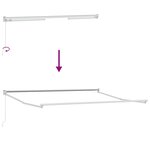 vidaXL Auvent Rétractable Multicolore 350 x 250 cm