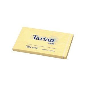 Bloc-note repositionnable 127 x 76 mm Jaune clair TARTAN