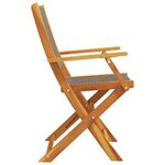 vidaXL Chaises pliables de jardin 4 Pièces gris bois d'acacia massif