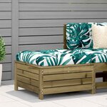 vidaXL Repose-pied de jardin 62x63 5x32 cm bois de pin imprégné