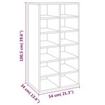 vidaXL Étagère à chaussures Sonoma gris 54x34x100 5 cm Bois ingénierie