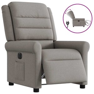 vidaXL Fauteuil inclinable électrique Taupe Tissu