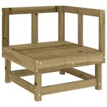 vidaXL Salon de jardin 6 Pièces bois de pin imprégné