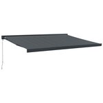 vidaXL Auvent rétractable anthracite 4x3 m tissu et aluminium