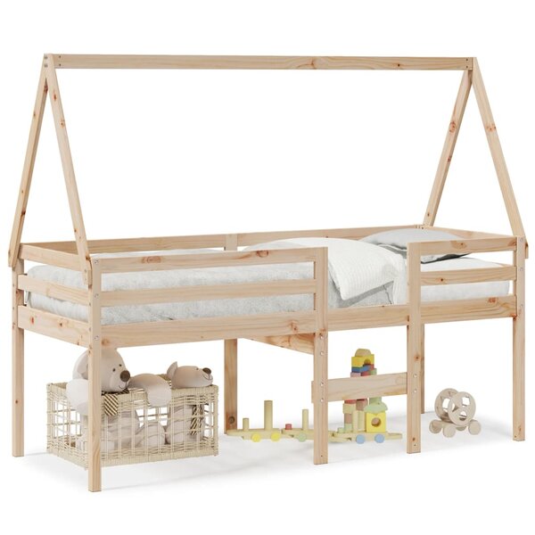 vidaXL Lit haut sans matelas 90x190 cm bois de pin massif