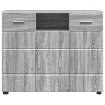 vidaXL Buffet Sonoma gris 88.5 x 30.5 x 73 cm Bois d'ingénierie