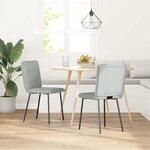 vidaXL Chaises à manger lot de 2 Gris clair Velours