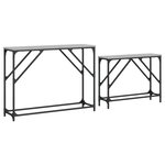 vidaXL Tables console gigognes 2 Pièces sonoma gris bois d'ingénierie