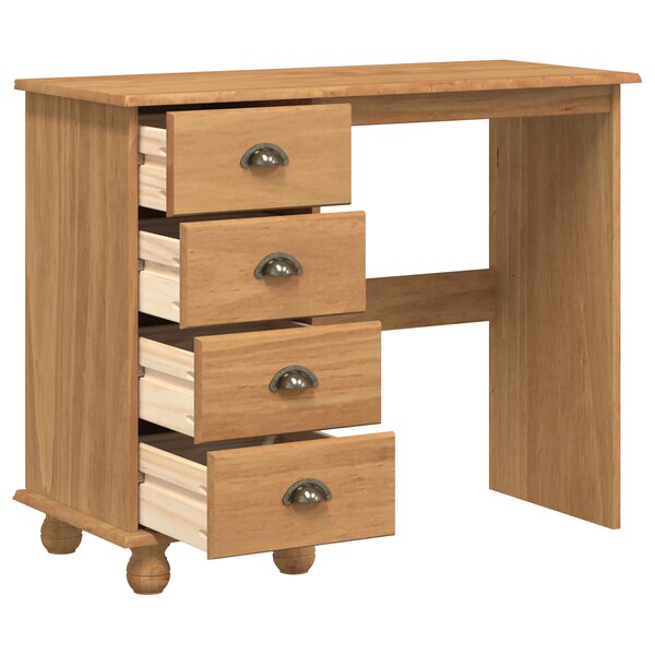 vidaXL Bureau 'ASKIM'avec tiroirs 95x40x75 cm en bois massif de pin