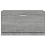vidaXL Banc à chaussures Sonoma gris 80x24x45 cm Bois d'ingénierie