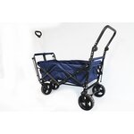 Vedes KD-6660WRBL - Chariot de transport Premium XXL bleu marine avec toit