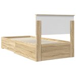 vidaXL Cadre de lit Chêne Sonoma 90 x 200 cm Bois d'ingénierie
