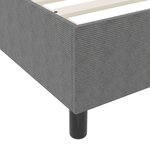 vidaXL Lit à ressorts avec matelas gris clair 200x200 cm en velours côtelé