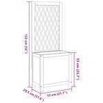 vidaXL Jardinière avec treillis 55x29 5x132 cm bois massif d'acacia