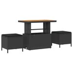 vidaXL Ensemble de canapé de jardin 9 Pièces Noir polyrotin