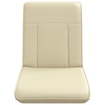 vidaXL Fauteuil de sol ajustable Crème Simili cuir