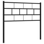 vidaXL Tête de lit métal noir 80 cm