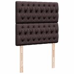 vidaXL Sommier à lattes de lit avec matelas Marron foncé 100x200 cm