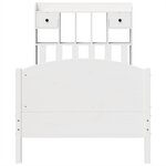 vidaXL Lit bibliothèque sans matelas blanc 75x190cm bois de pin massif