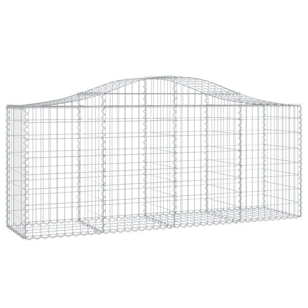 vidaXL Panier de gabions arqué 200x50x80/100 cm Fer galvanisé