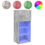 vidaXL Meubles TV avec lumières LED 2 Pièces gris béton 40 5x30x90 cm