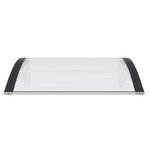 vidaXL Auvent de porte Noir et transparent 80x75 cm Polycarbonate