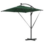 vidaXL Parasol banane à mât déporté Vert 249 x 249 x 250 cm